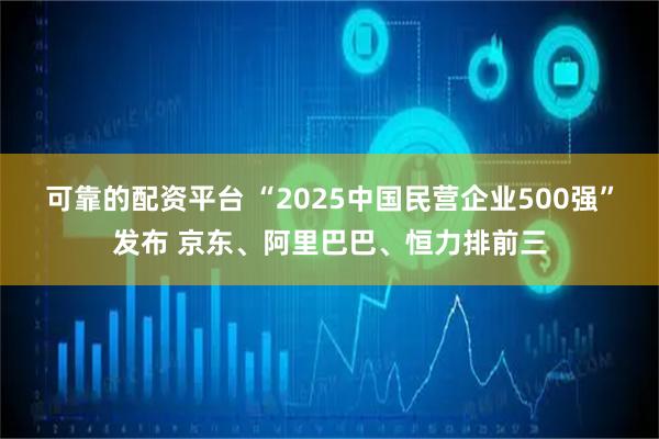 可靠的配资平台 “2025中国民营企业500强”发布 京东、阿里巴巴、恒力排前三