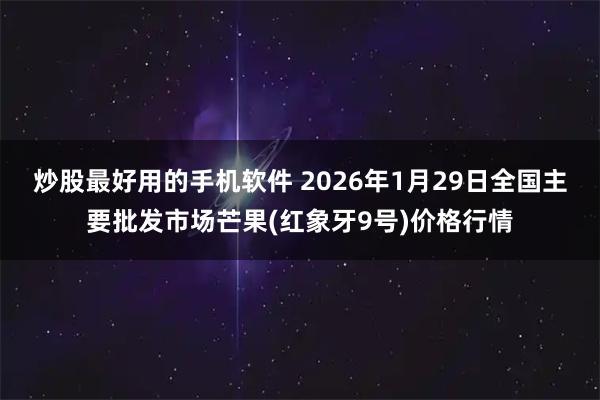 炒股最好用的手机软件 2026年1月29日全国主要批发市场芒果(红象牙9号)价格行情